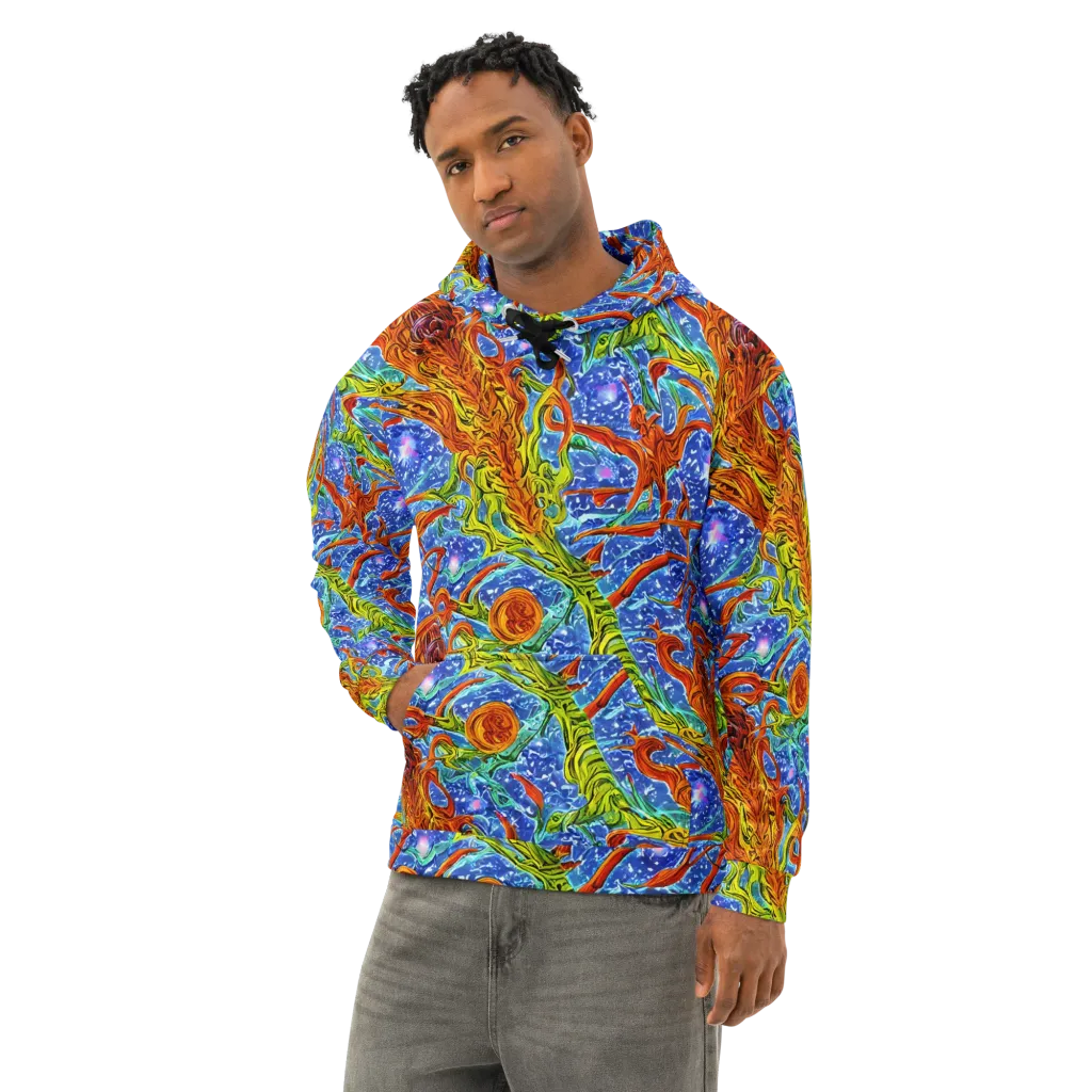 Molten Tide on Cotton Hoodie — Left Front