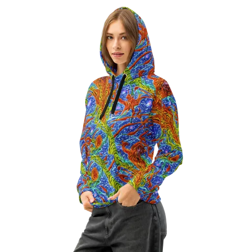 Molten Tide on a Cotton Hoodie