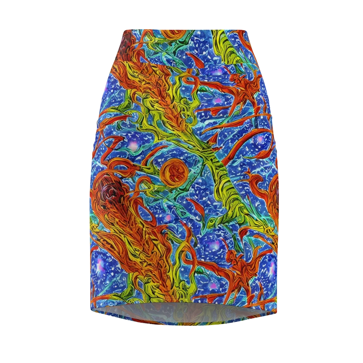 Molten Tide on Pencil Skirt — Front