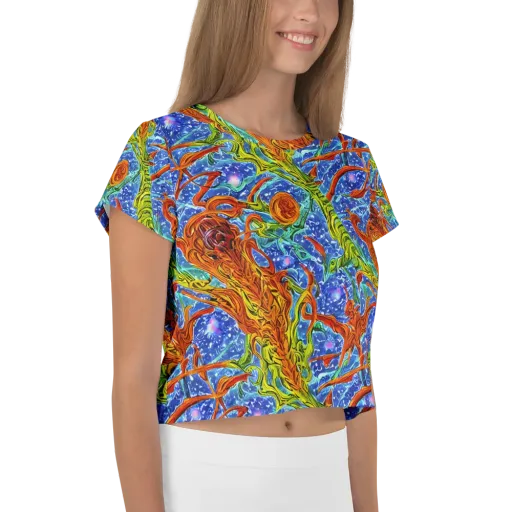 Molten Tide on a Crop Tee