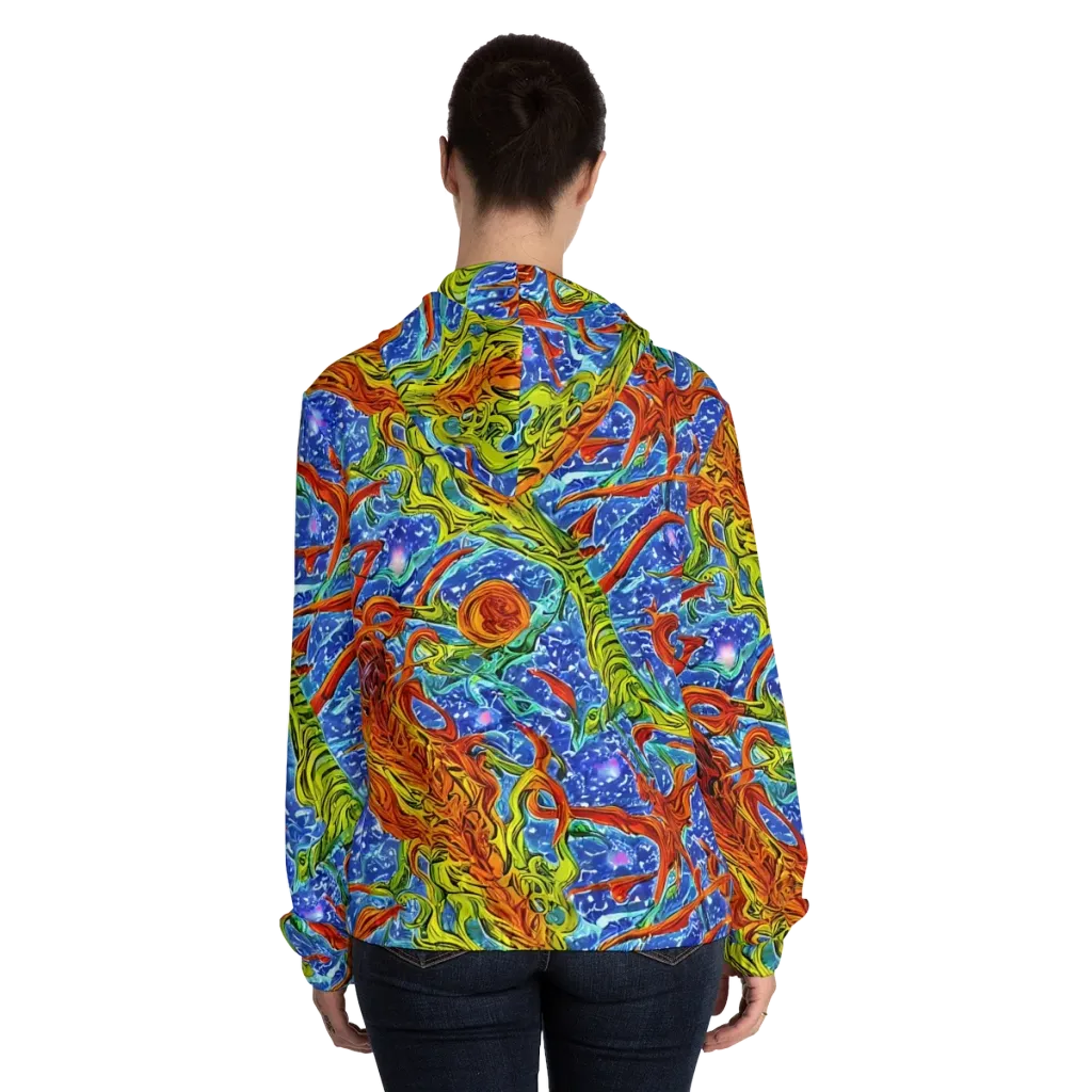 Molten Tide on Women's Full-Zip Hoodie — Back On Person