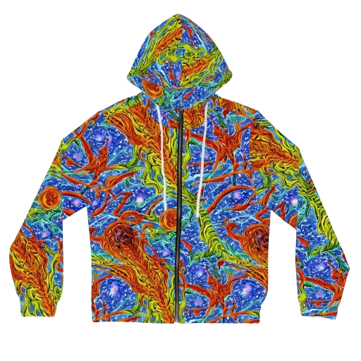 Molten Tide on a Women's Full-Zip Hoodie