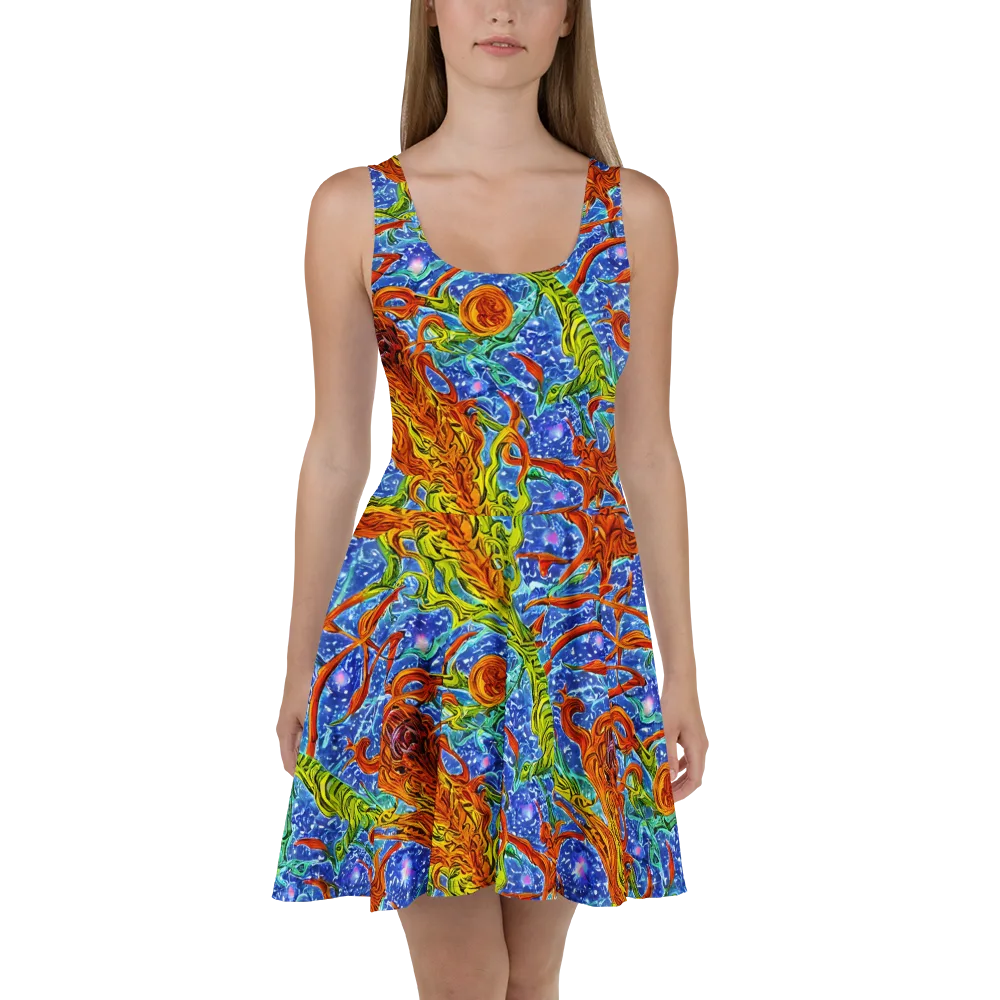 Molten Tide on Skater Dress — Front