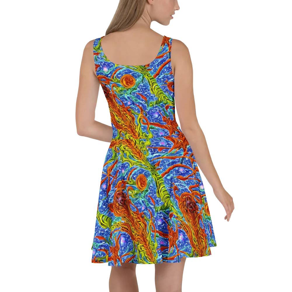 Molten Tide on Skater Dress — Back