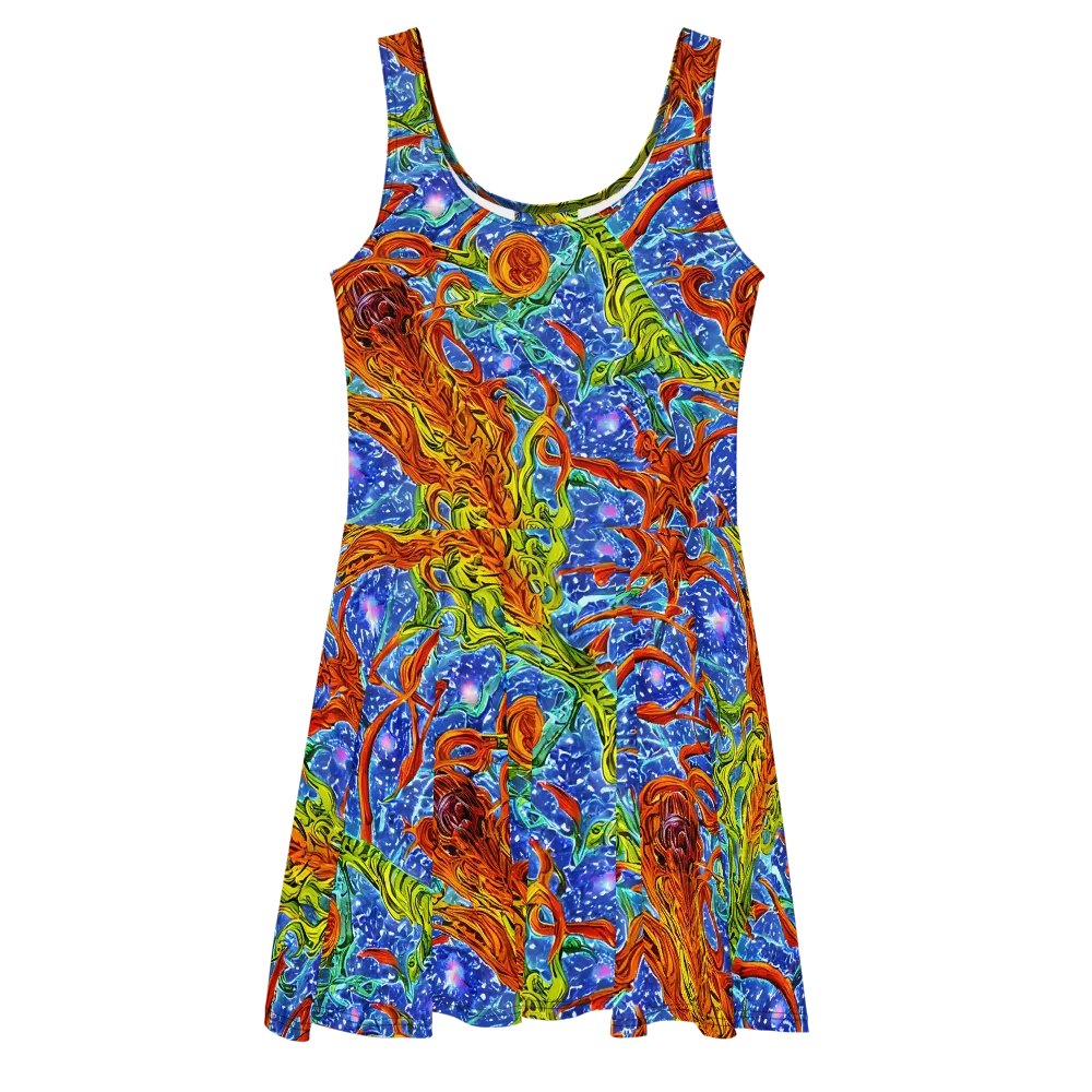Molten Tide on Skater Dress — Front