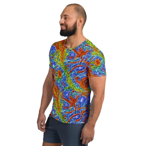 Molten Tide on a Men's Athletic T-Shirt