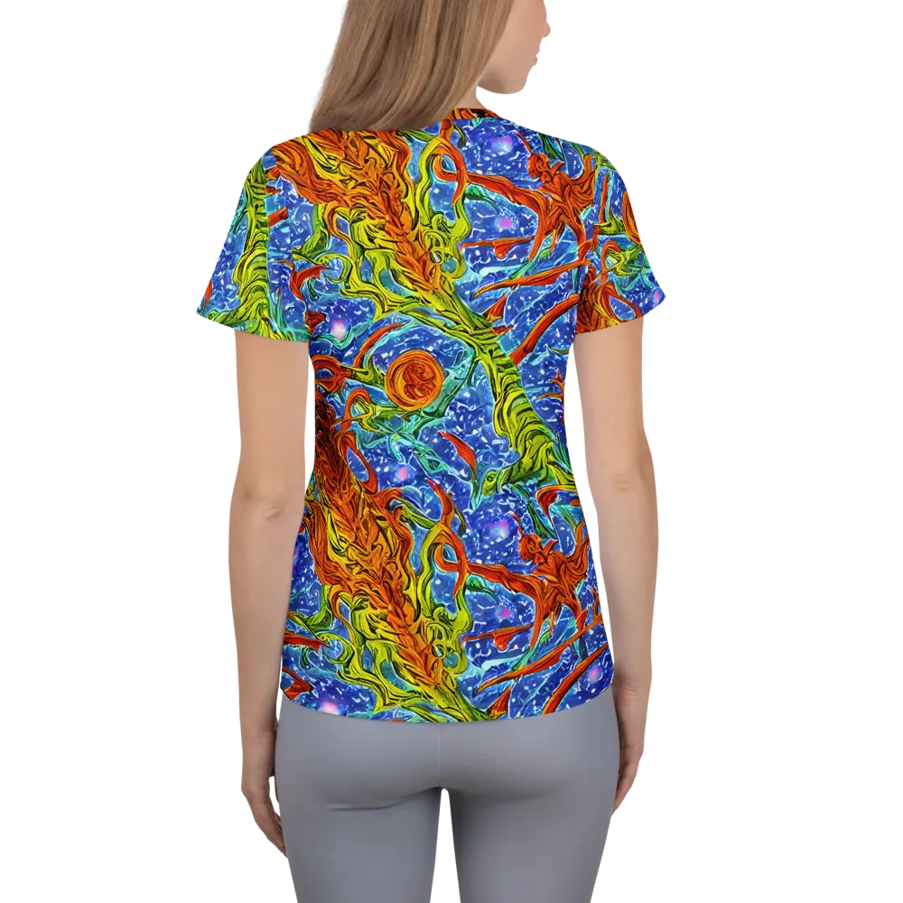 Molten Tide on Women's Athletic T-Shirt — Back