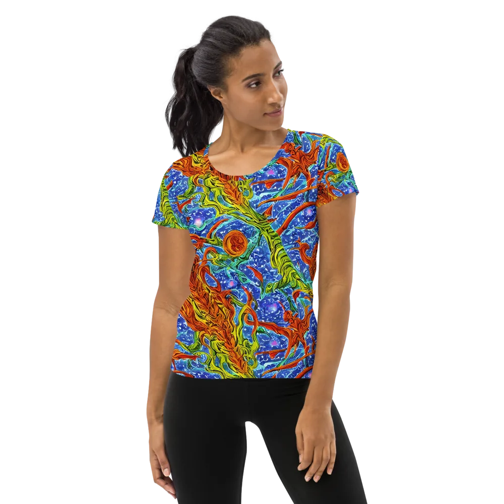 Molten Tide on Women's Athletic T-Shirt — Front