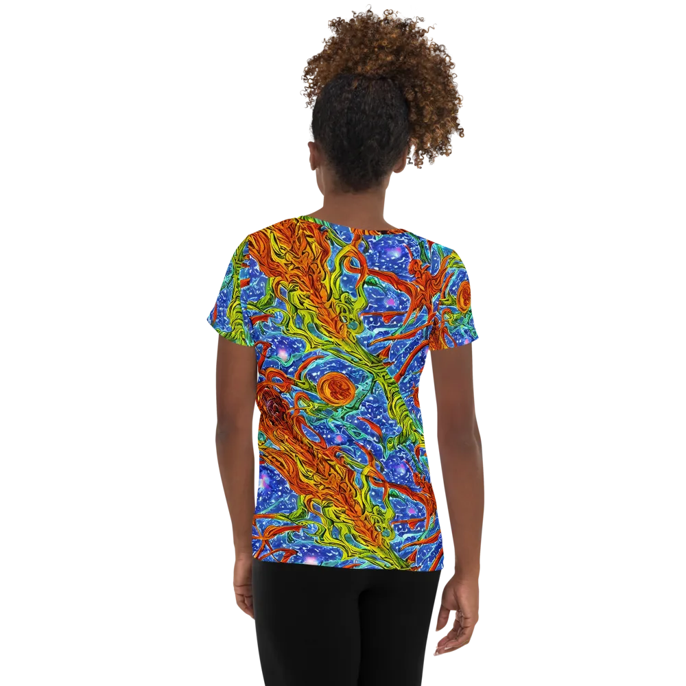 Molten Tide on Women's Athletic T-Shirt — Back