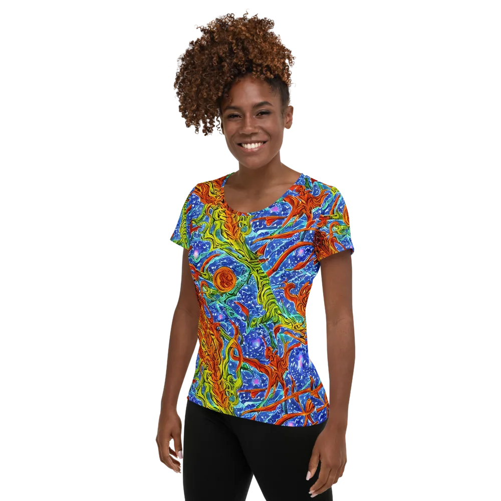 Molten Tide on Women's Athletic T-Shirt — Left