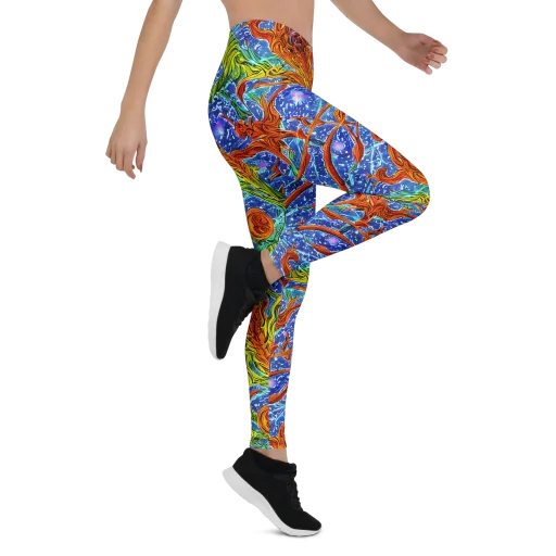 Molten Tide on a Leggings