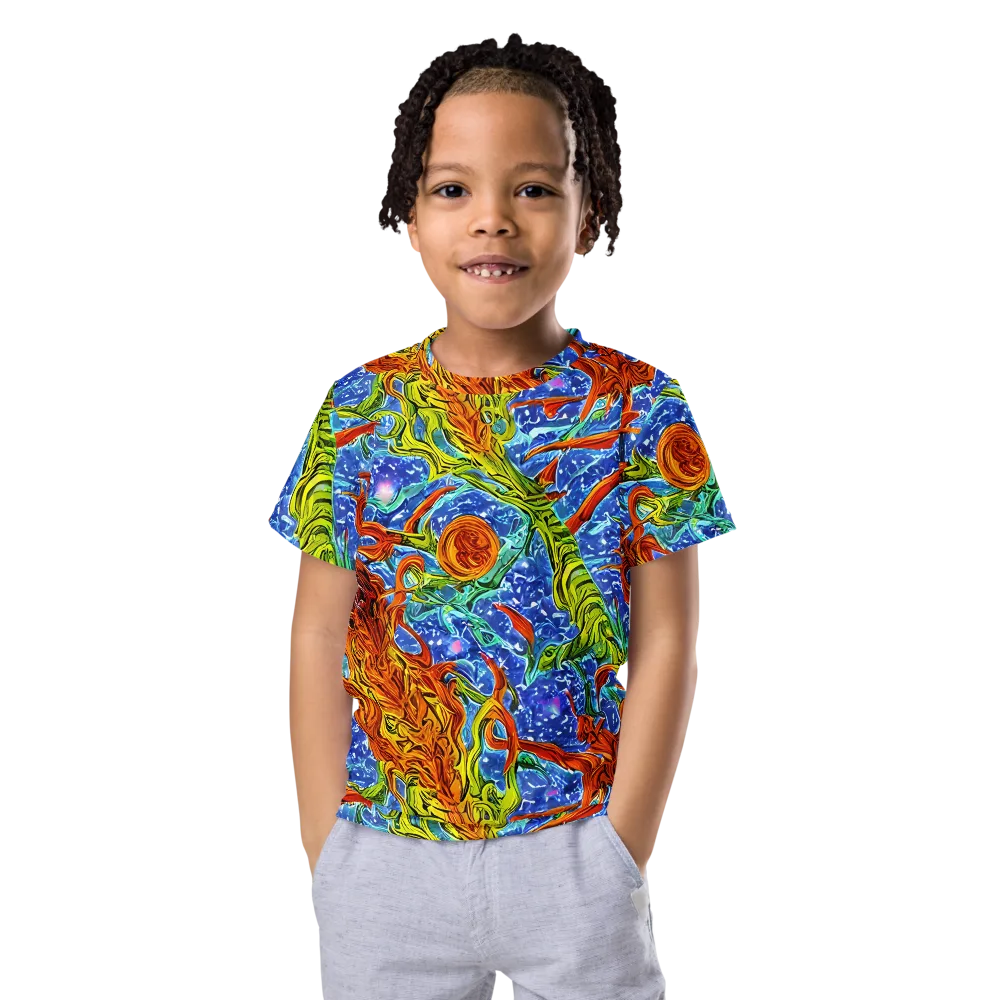 Molten Tide on Kids Crew Neck T-Shirt — Front