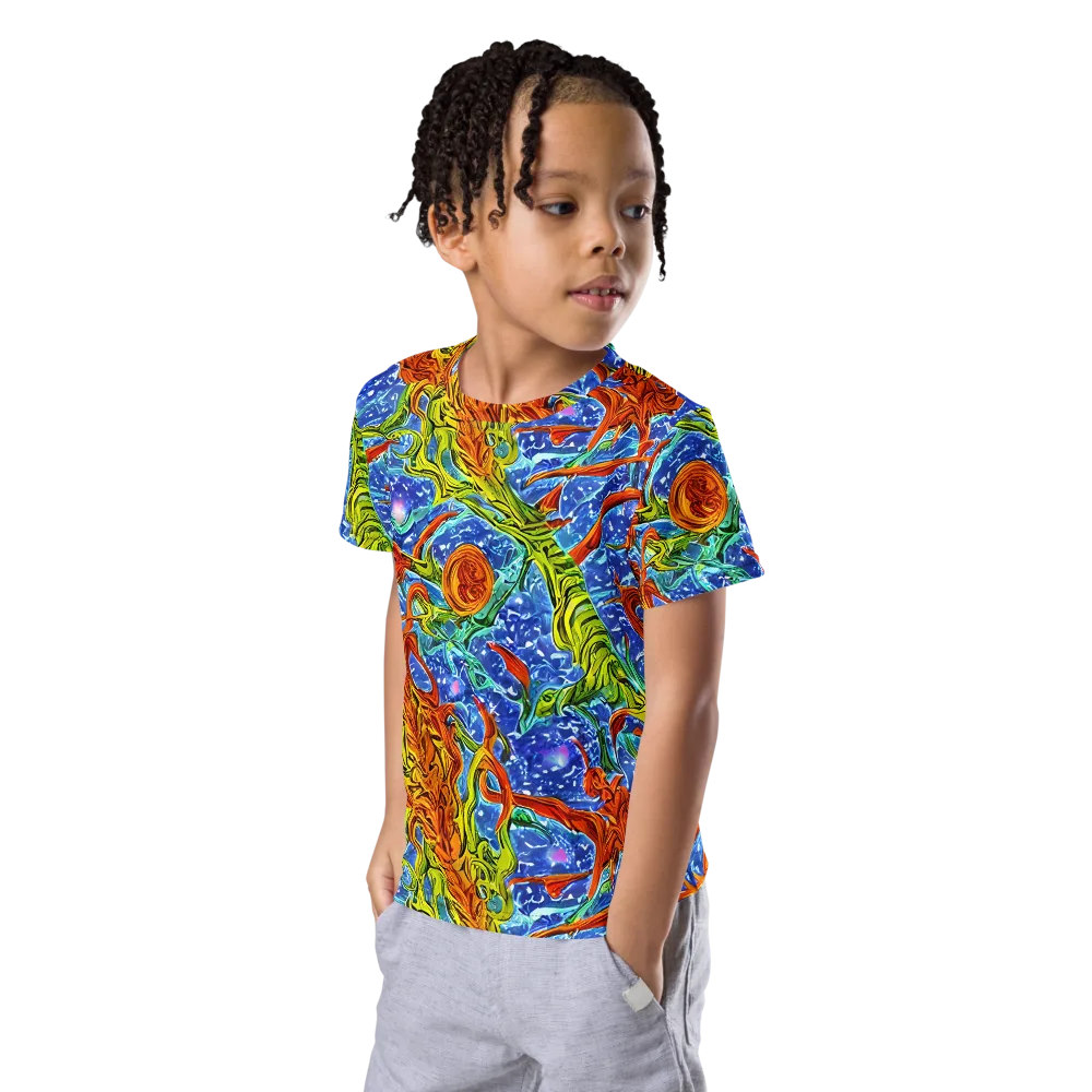 Molten Tide on Kids Crew Neck T-Shirt — Left Front