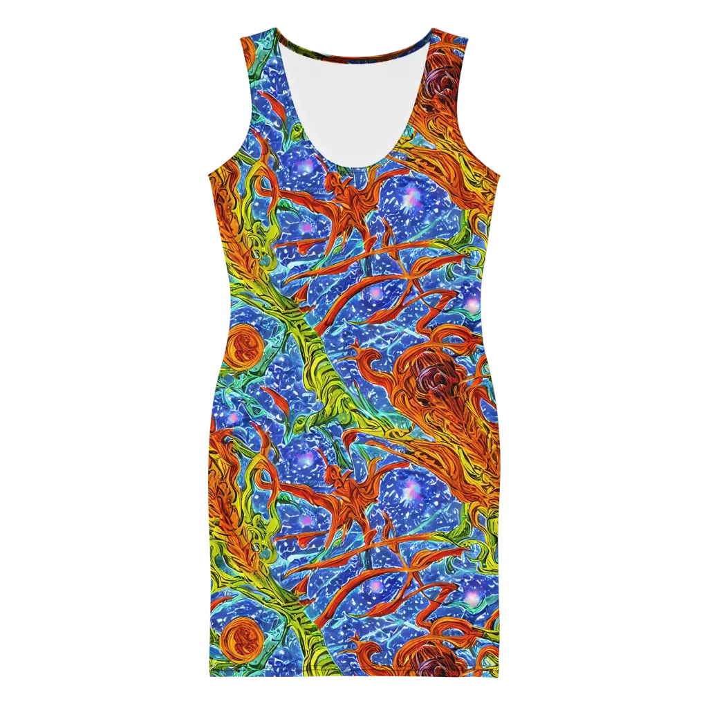 Molten Tide on Bodycon Dress — Front