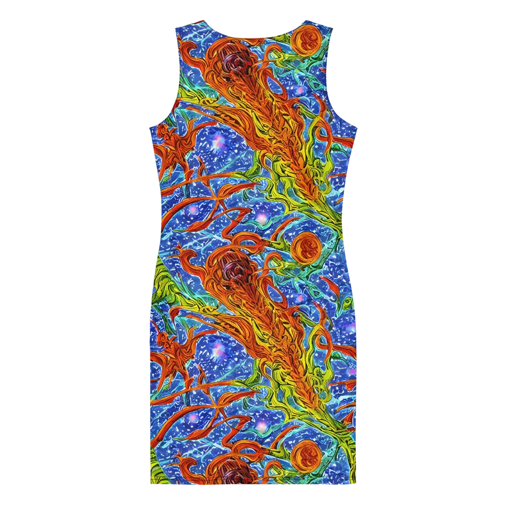 Molten Tide on Bodycon Dress — Back