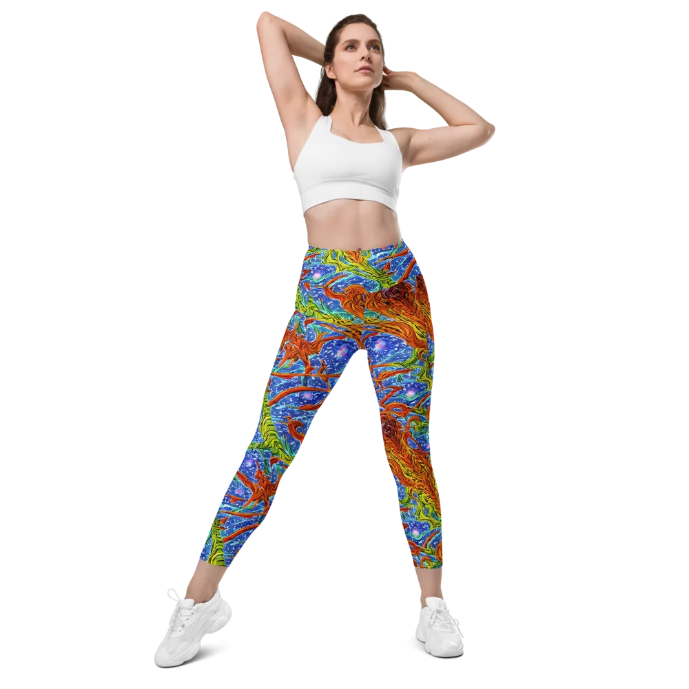 Molten Tide on Leggings with Pockets — Front