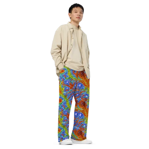 Molten Tide on a Wide-Leg Pants