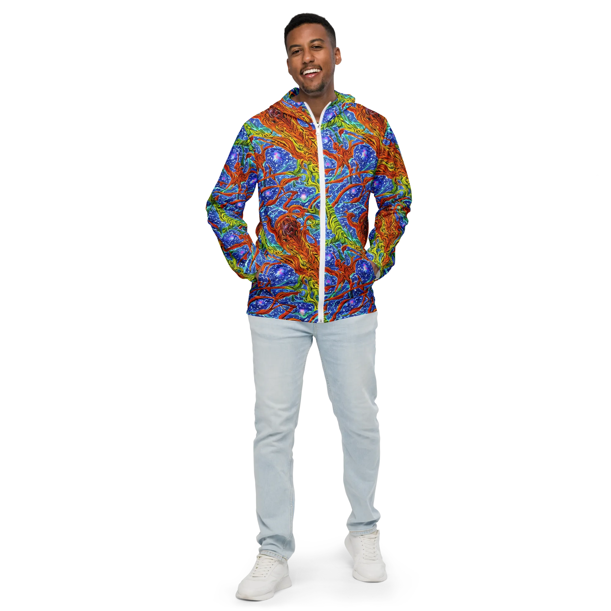 Molten Tide on Men's Windbreaker — Front