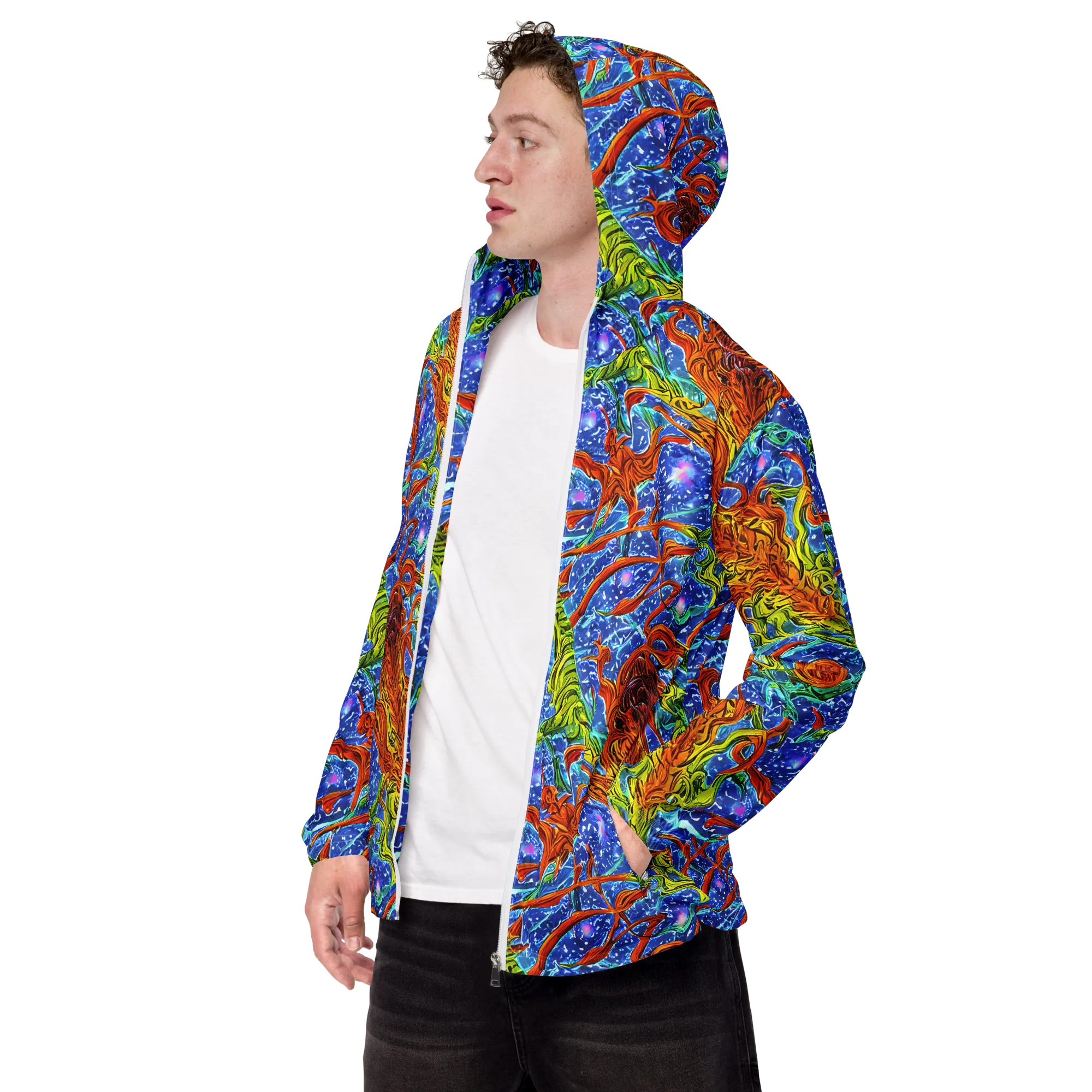 Molten Tide on Men's Windbreaker — Left Front