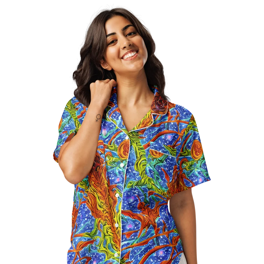Molten Tide on Women's Short Sleeve Pajama Top — Front
