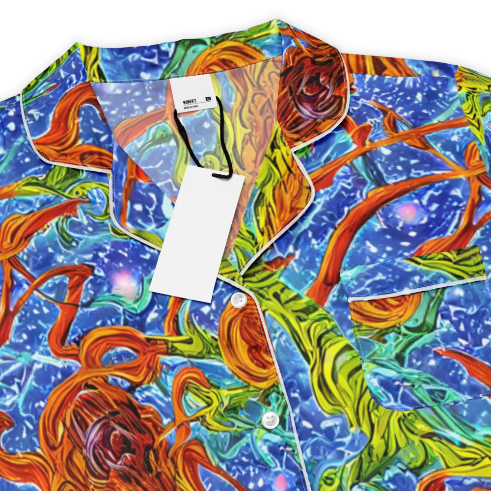 Molten Tide on Women's Short Sleeve Pajama Top — Product details
