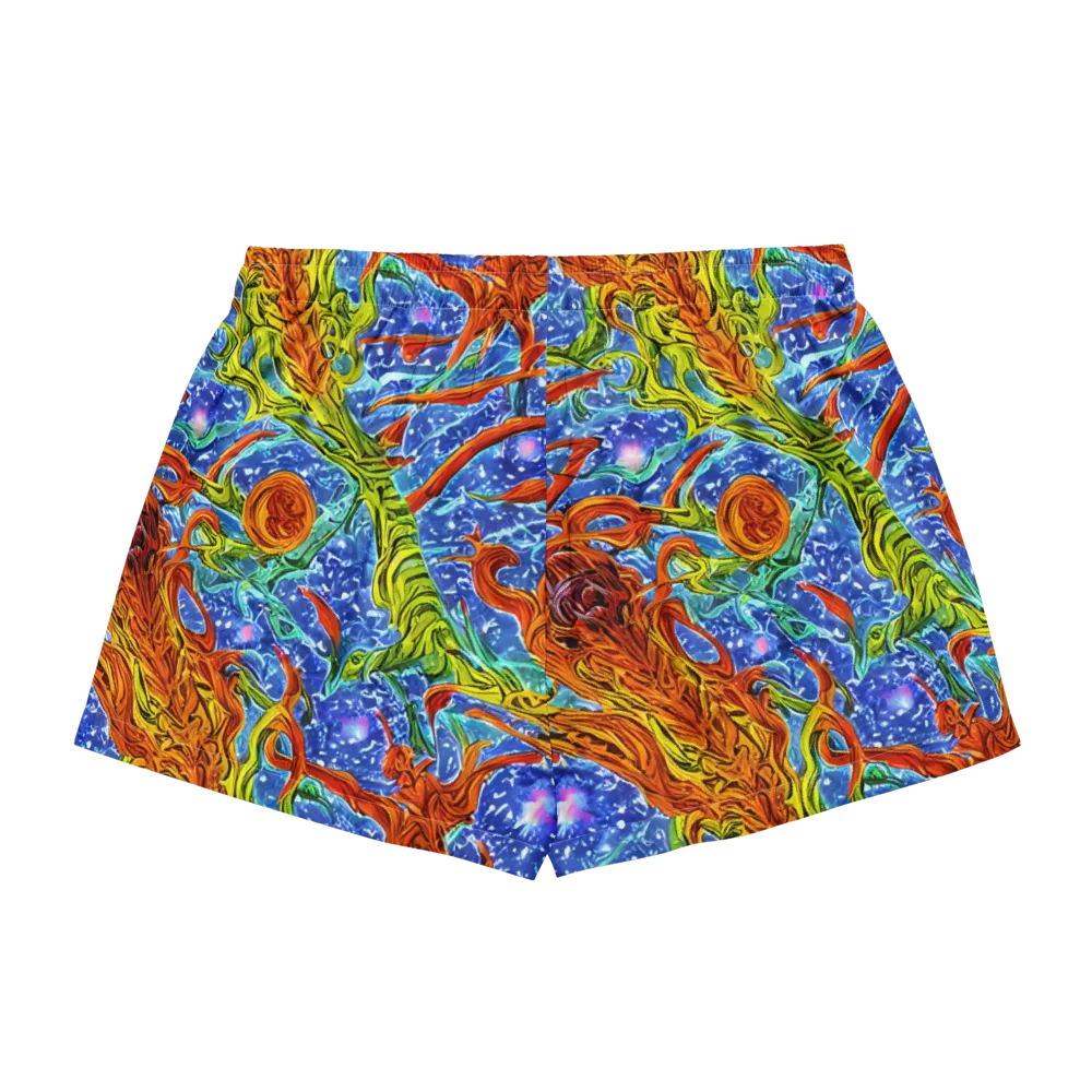 Molten Tide on Women's Pajama Shorts — Back