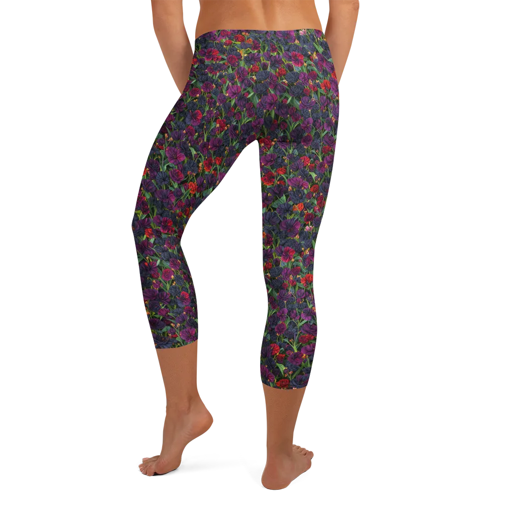 Velvet Nocturne on Capri Leggings — Back