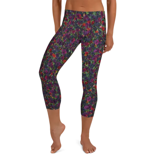Velvet Nocturne on a Capri Leggings