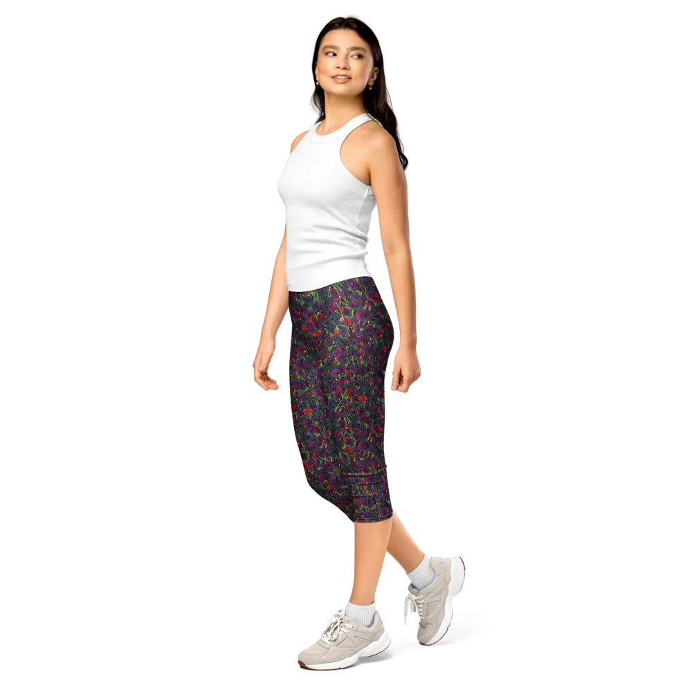 Velvet Nocturne on Capri Leggings — Left Front
