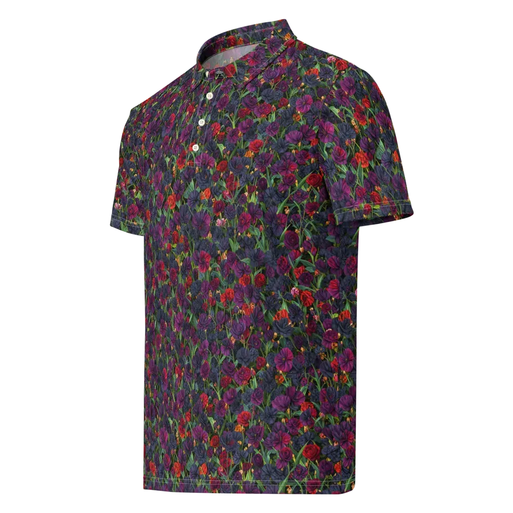 Velvet Nocturne on Men's Slim Fit Polo Shirt — Left Front