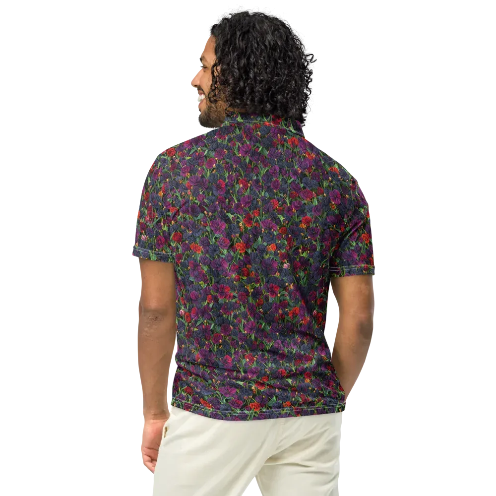 Velvet Nocturne on Men's Slim Fit Polo Shirt — Back