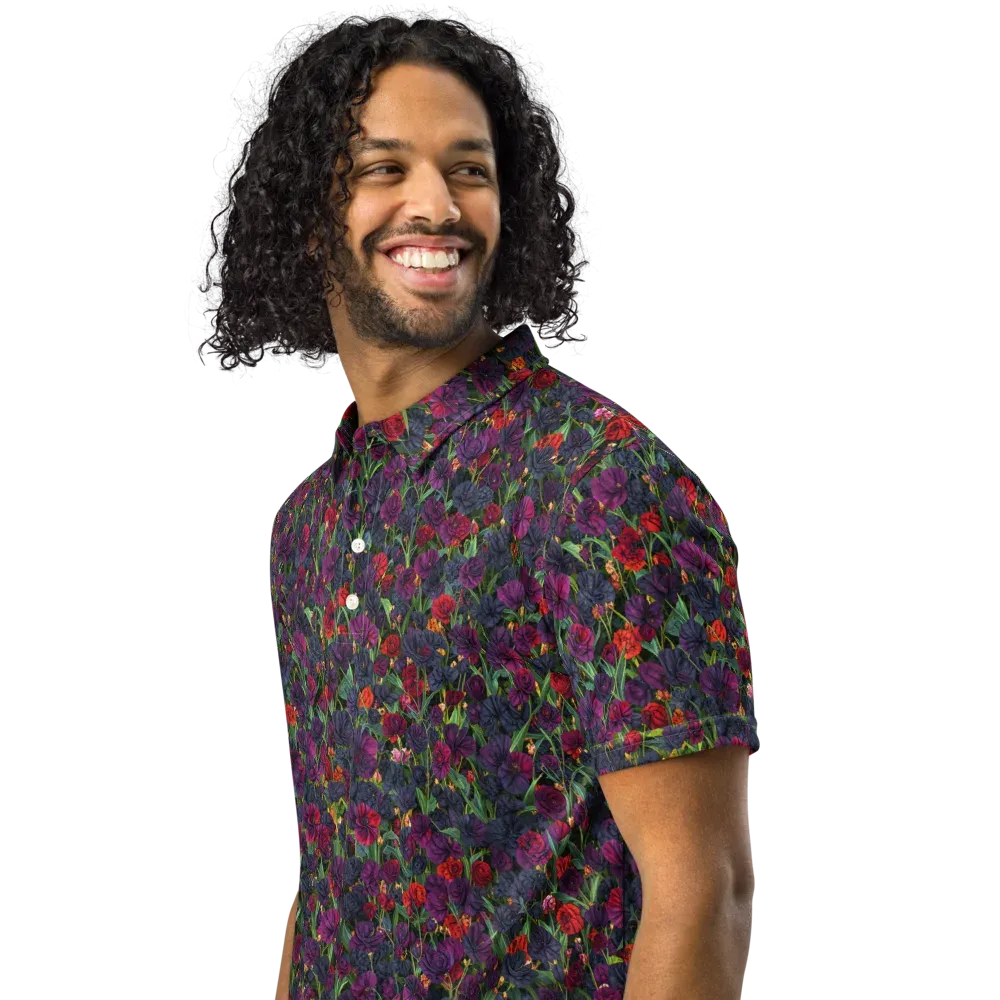 Velvet Nocturne on Men's Slim Fit Polo Shirt — Left Front