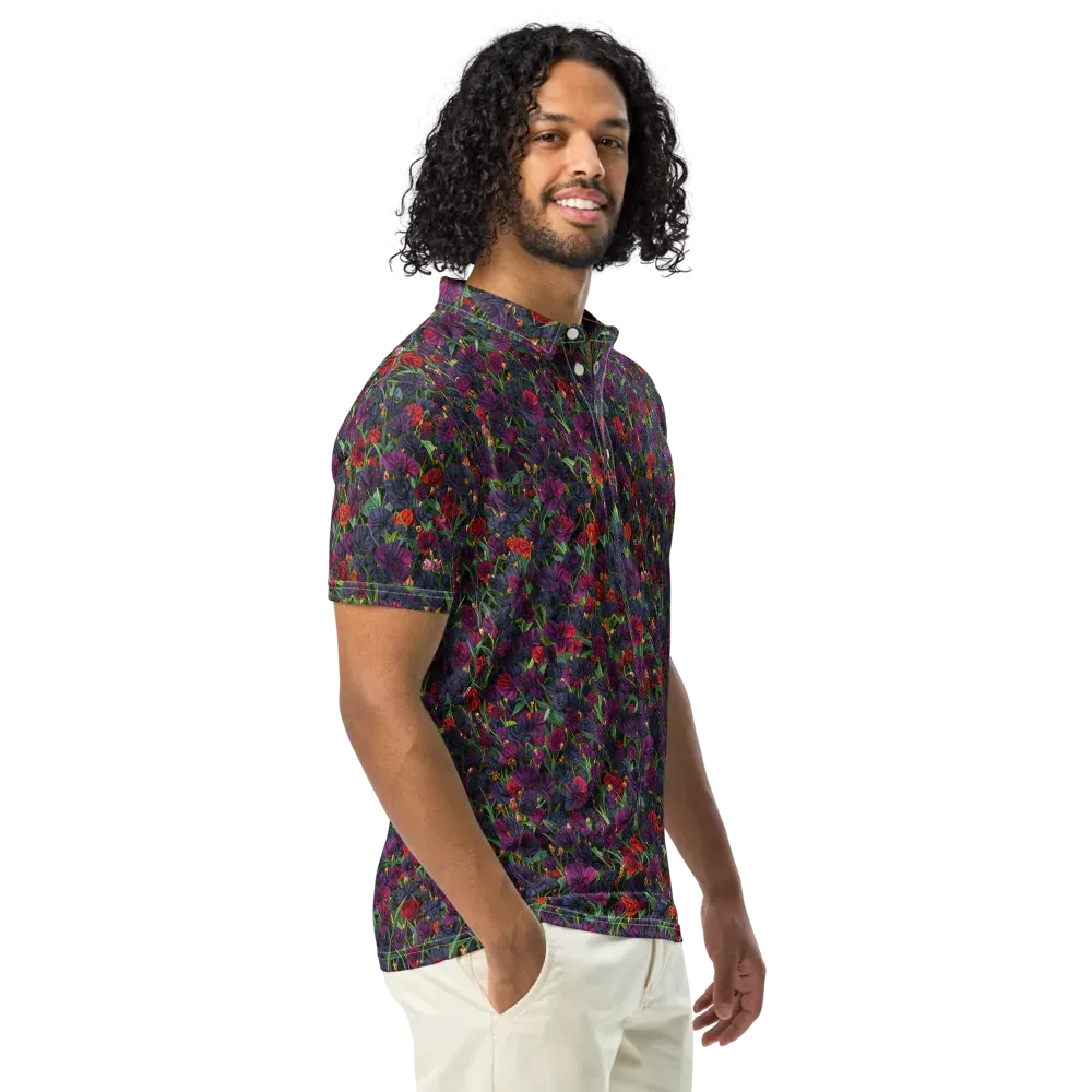 Velvet Nocturne on Men's Slim Fit Polo Shirt — Right Front