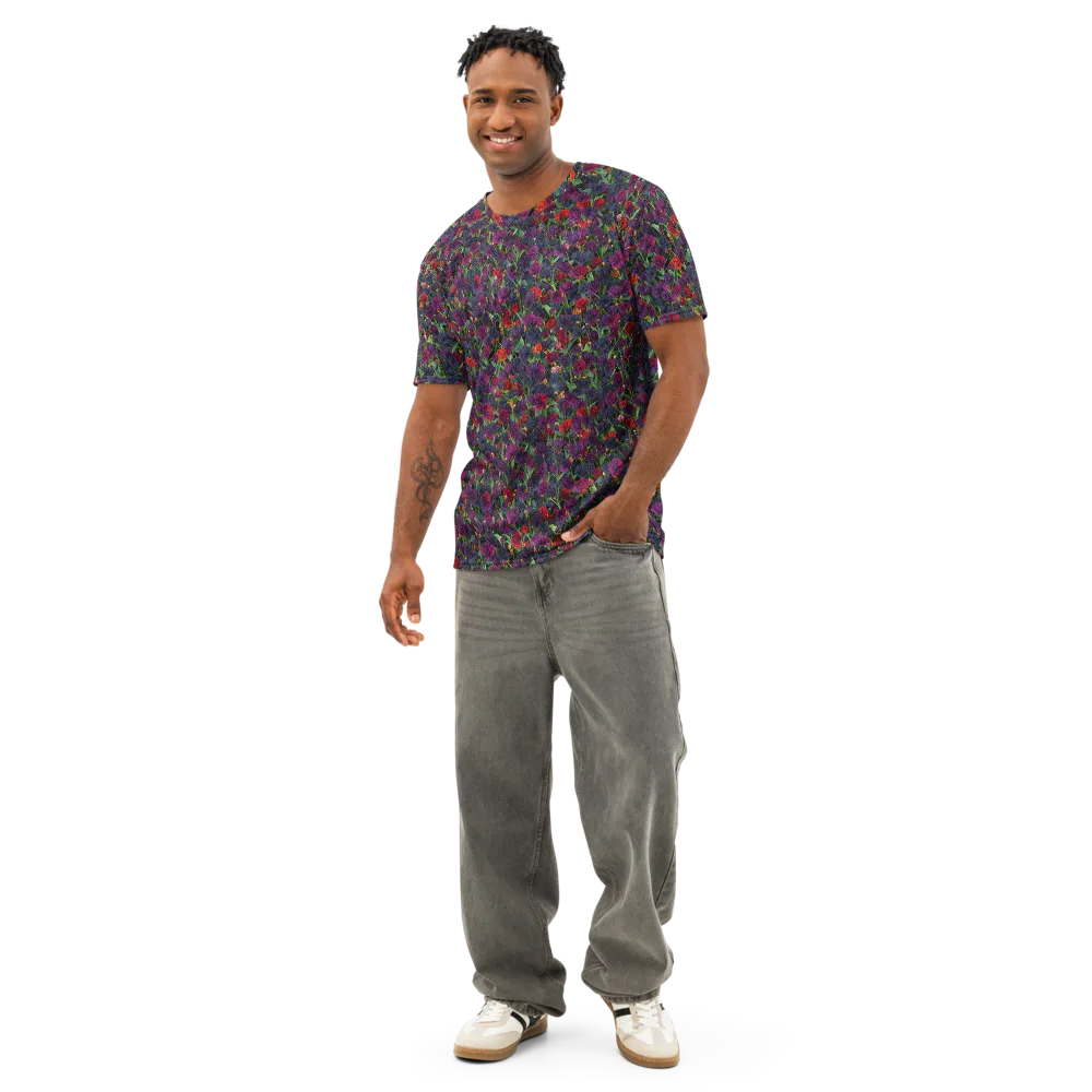 Velvet Nocturne on Men's Cotton Crew Neck T-Shirt — Front