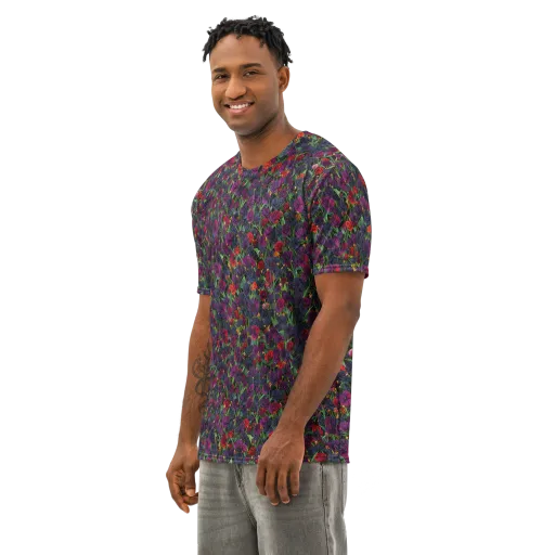 Velvet Nocturne on a Men's Cotton Crew Neck T-Shirt