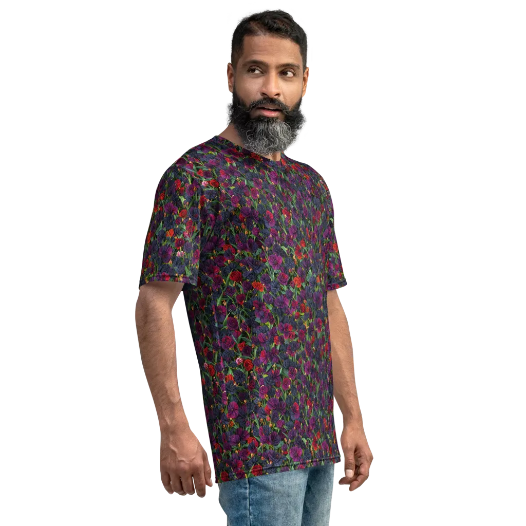 Velvet Nocturne on Men's Crew Neck T-Shirt — Right