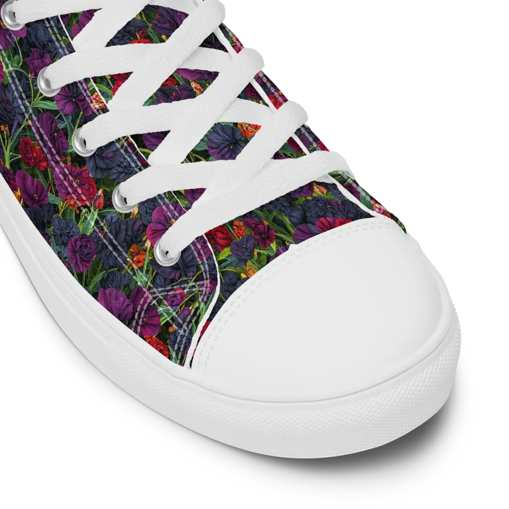 Velvet Nocturne on Men's High Top Canvas Shoes — Product details