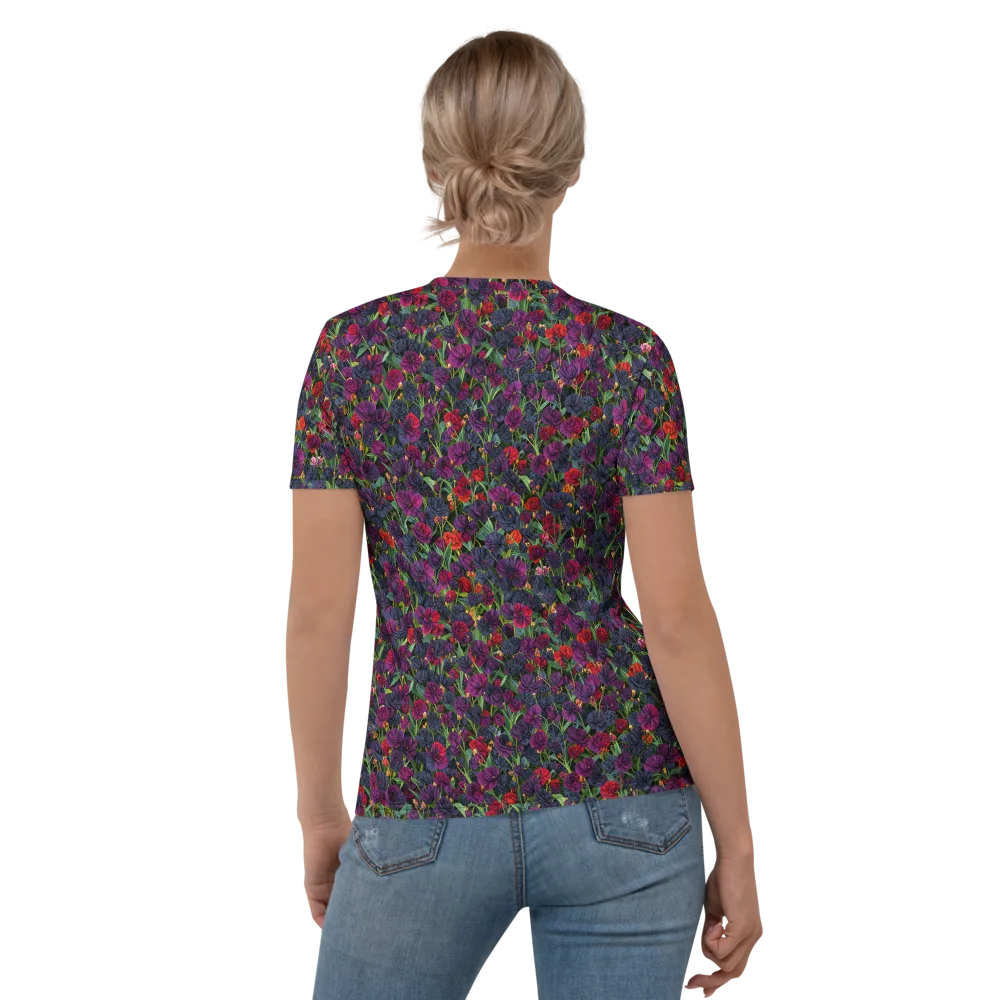 Velvet Nocturne on Women's Crew Neck T-Shirt — Back