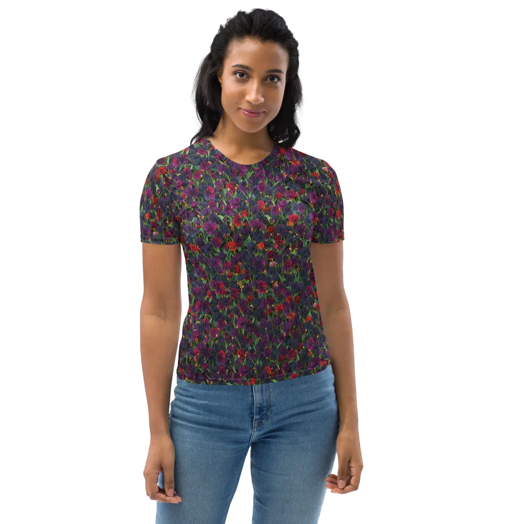 Velvet Nocturne on Women's Crew Neck T-Shirt — Front
