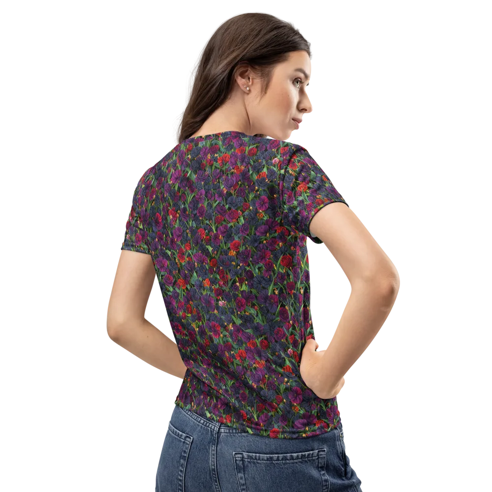 Velvet Nocturne on Women's Crew Neck T-Shirt — Back