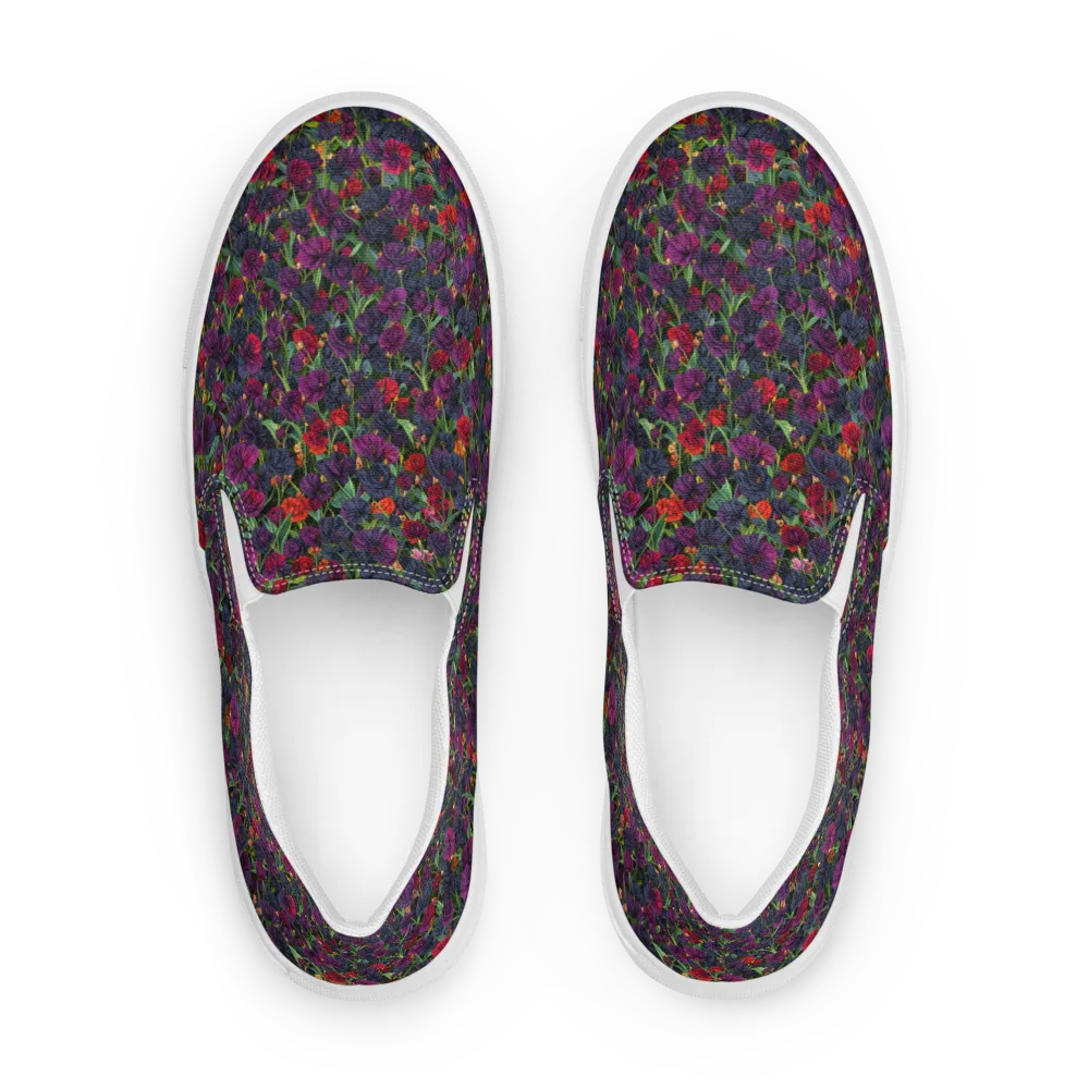 Velvet Nocturne on Men's Slip-On Canvas Shoes — Front