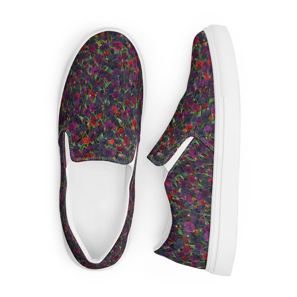 Velvet Nocturne on Men's Slip-On Canvas Shoes — Front