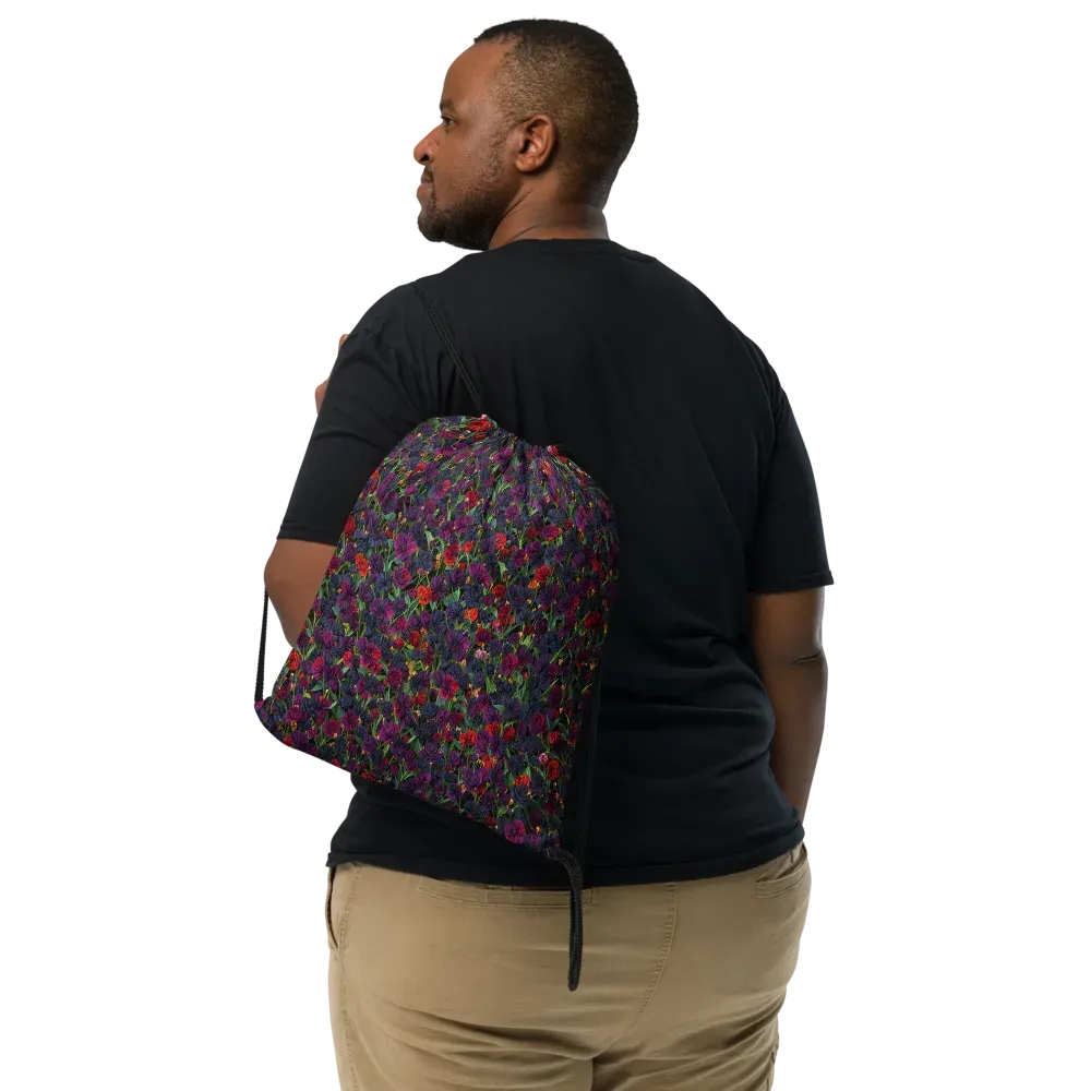Velvet Nocturne on Drawstring Bag — Front