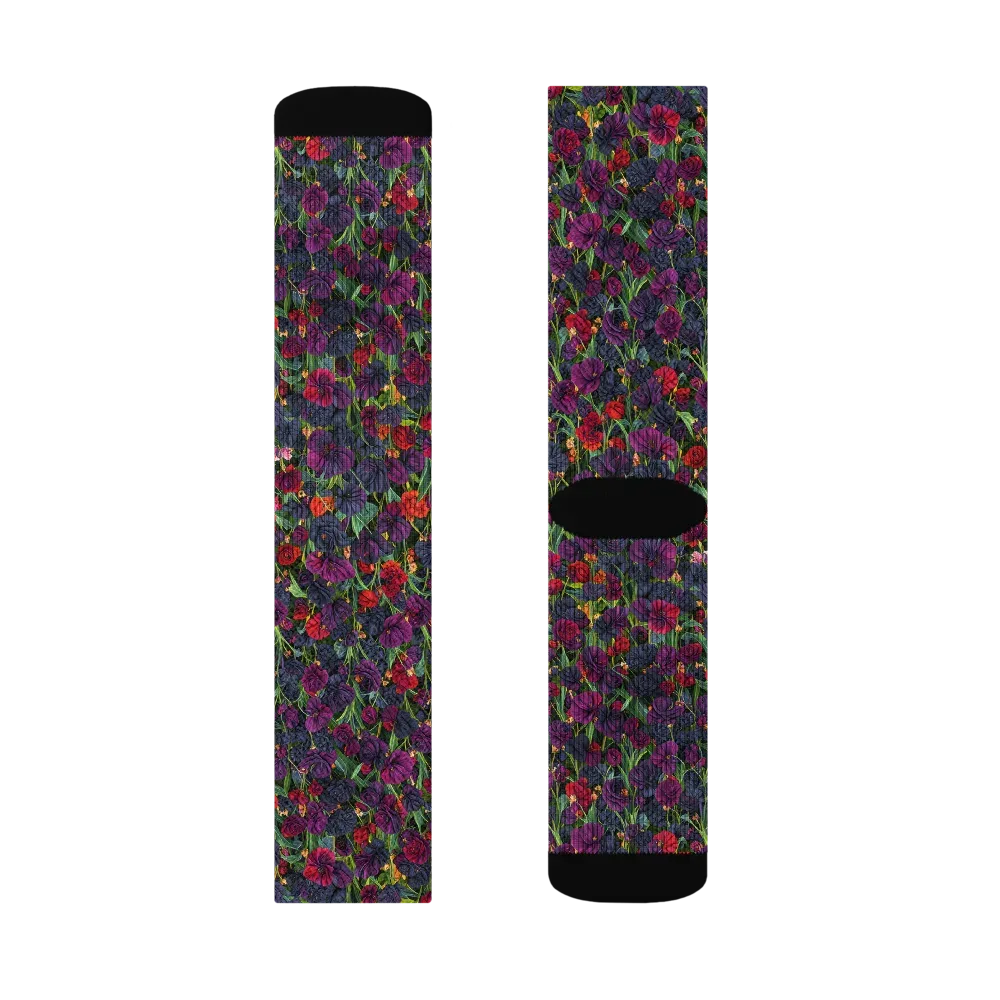 Velvet Nocturne on Socks — Right Sock