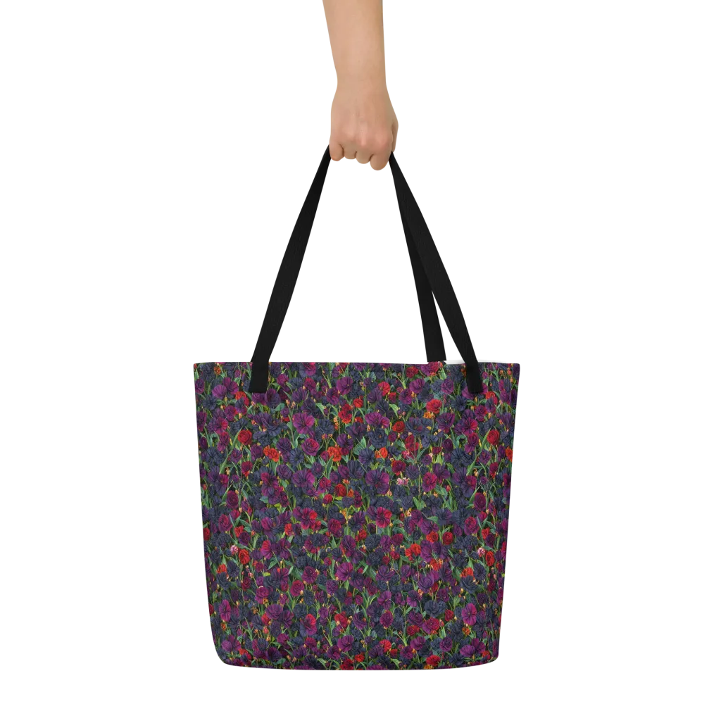 Velvet Nocturne on Large Tote Bag W/ Pocket — Front