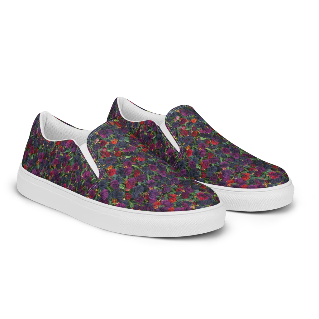Velvet Nocturne on Women's Slip-On Canvas Shoes — Right Front