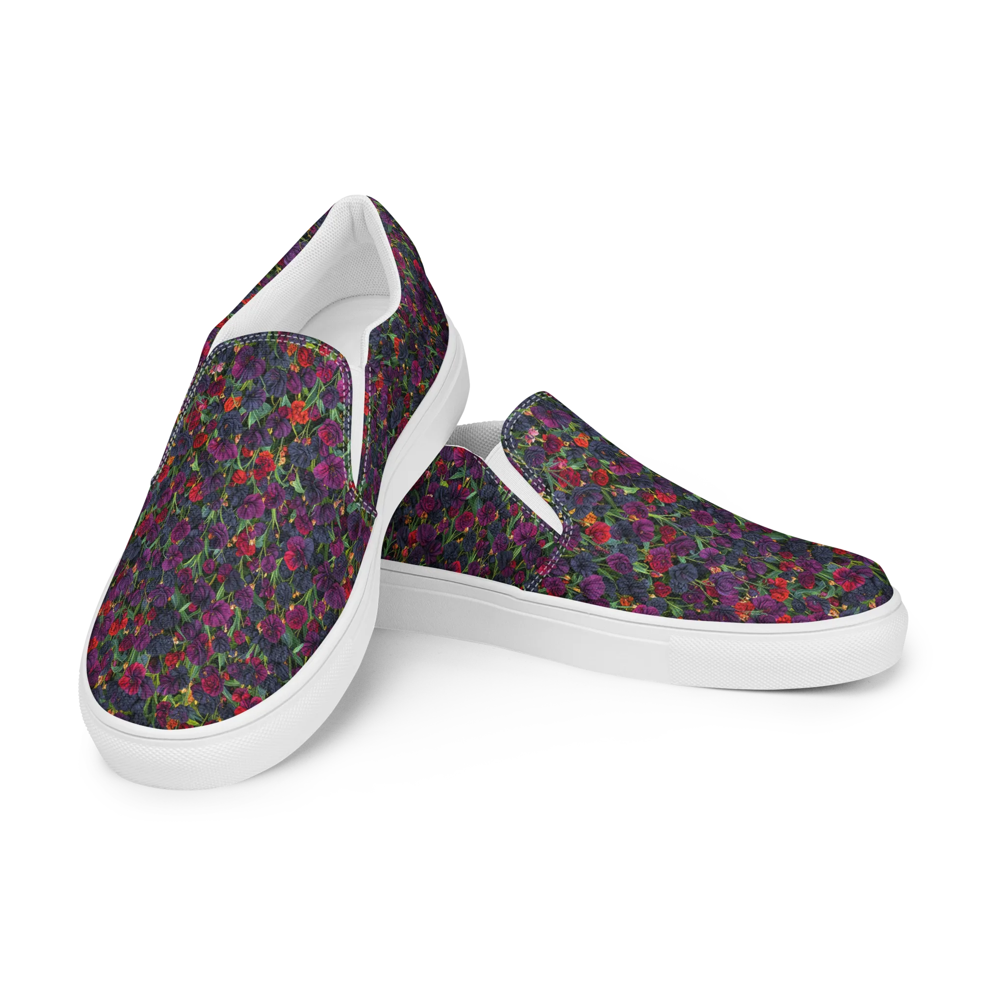 Velvet Nocturne on Women's Slip-On Canvas Shoes — Left Front