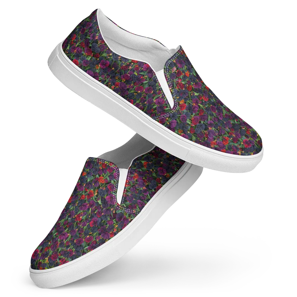 Velvet Nocturne on Women's Slip-On Canvas Shoes — Front