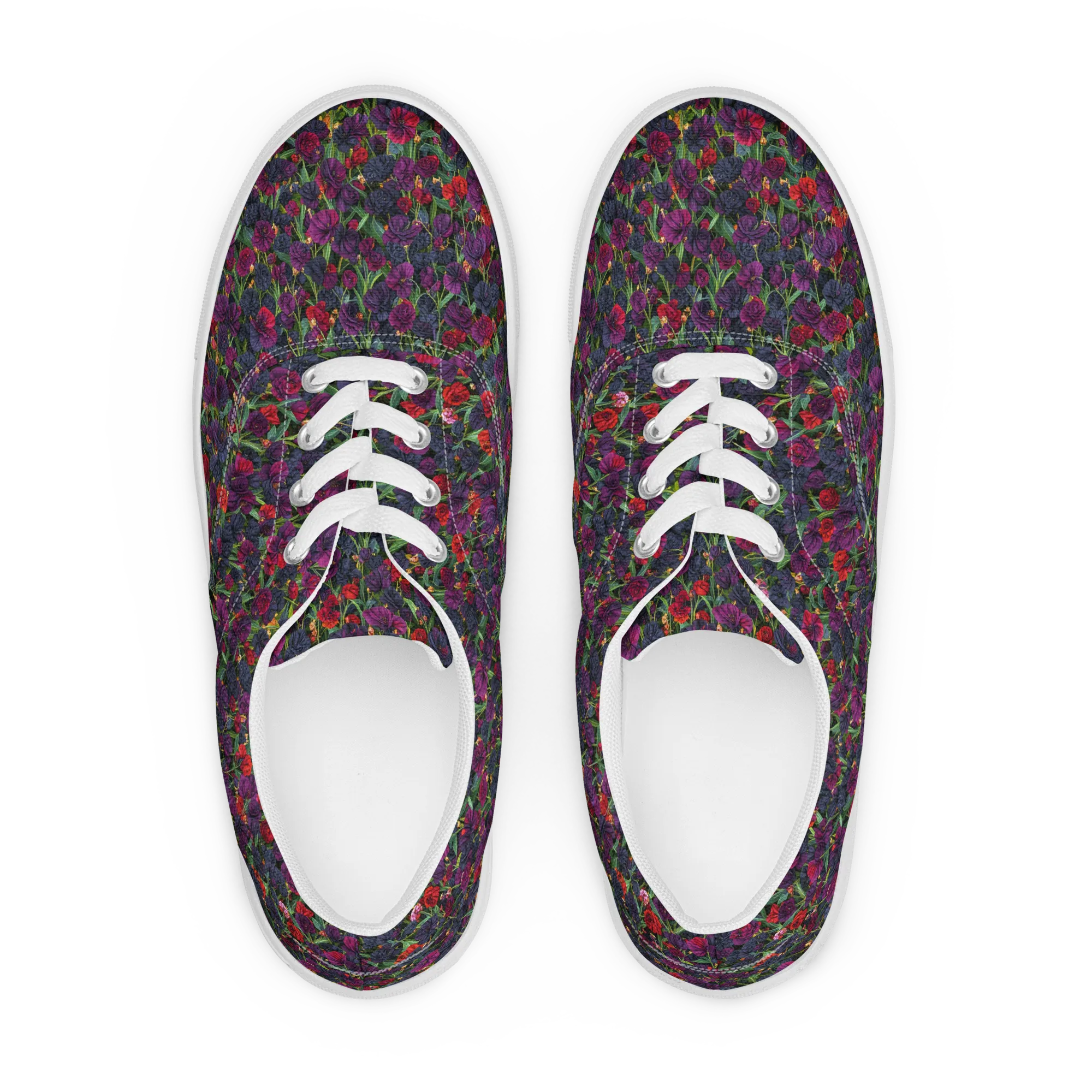 Velvet Nocturne on Men's Lace-Up Canvas Shoes — Front