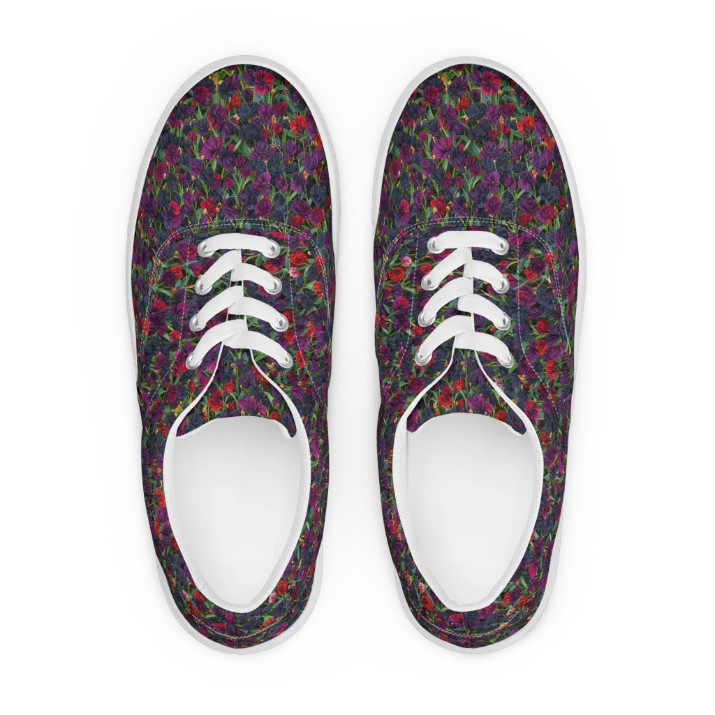 Velvet Nocturne on Men's Lace-Up Canvas Shoes — Front